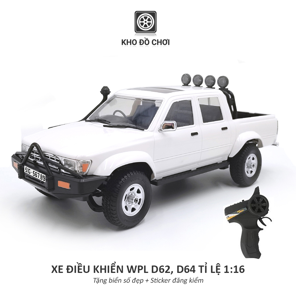 Ô tô điều khiển WPL D62-1 RWD, D64-1 4WD - RTR [TẶNG BIỂN + STICKER]