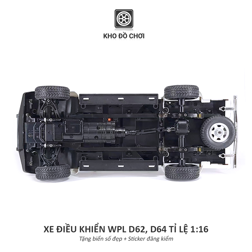 Ô tô điều khiển WPL D62-1 RWD, D64-1 4WD - RTR [TẶNG BIỂN + STICKER]