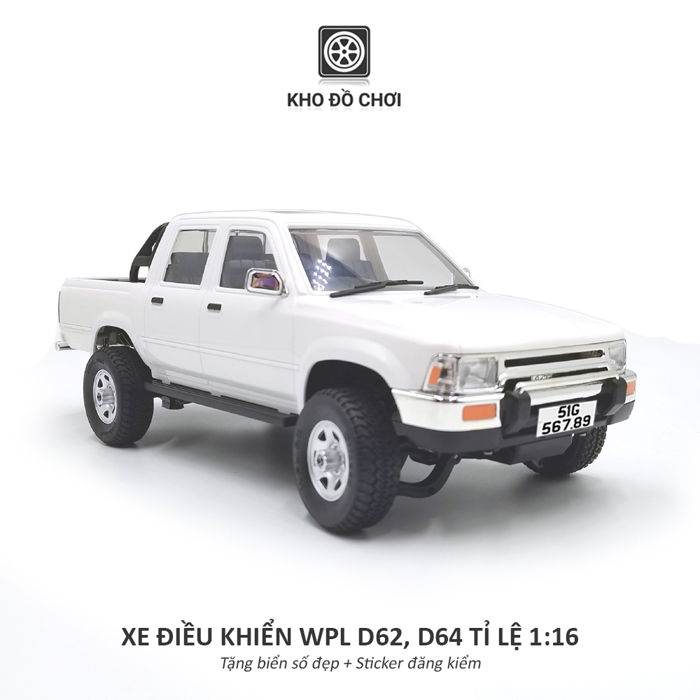 Ô tô điều khiển WPL D62-1 RWD, D64-1 4WD - RTR [TẶNG BIỂN + STICKER]