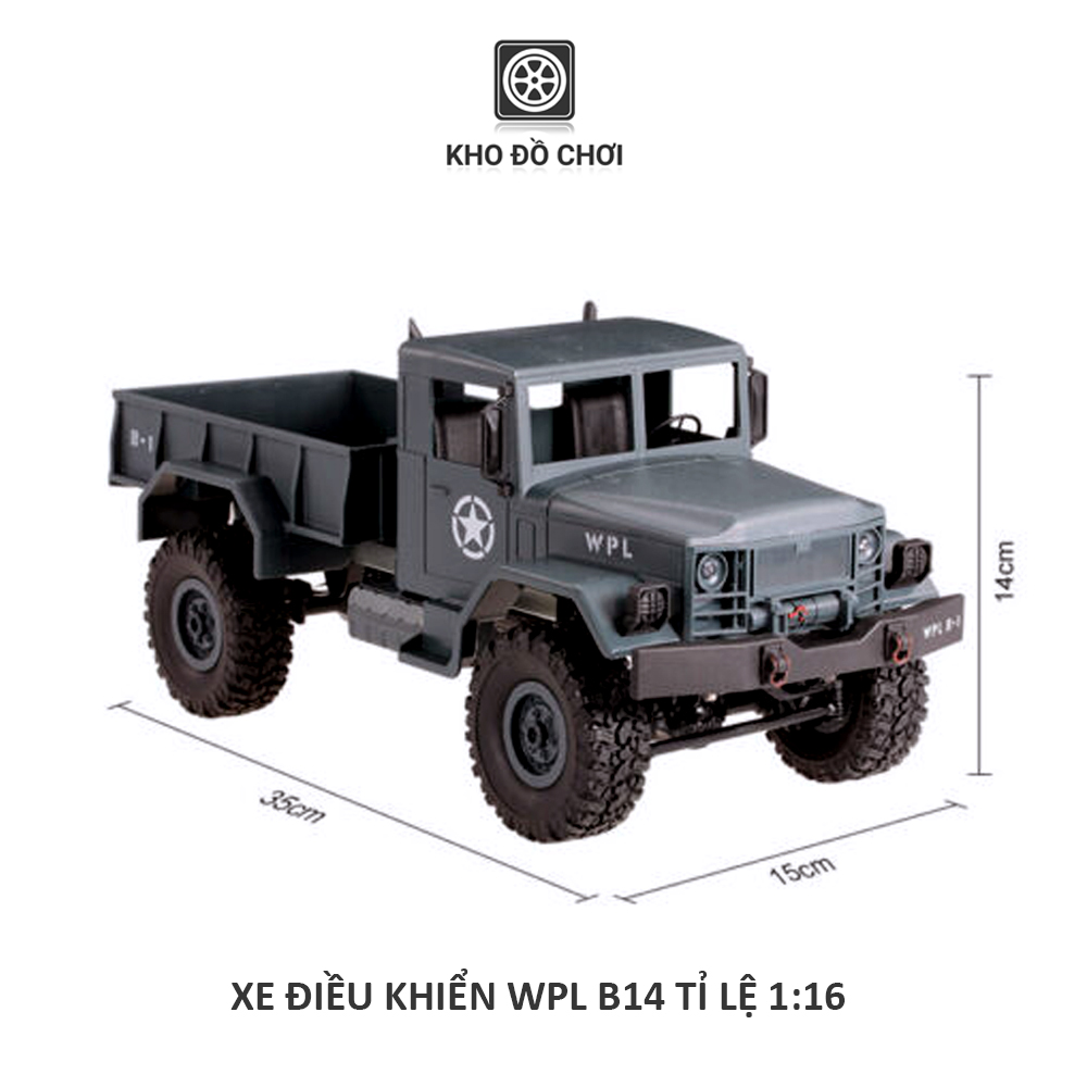 Ô tô điều khiển WPL B14 M35A2 4x4 1:16 - RTR [TẶNG BIỂN + STICKER]