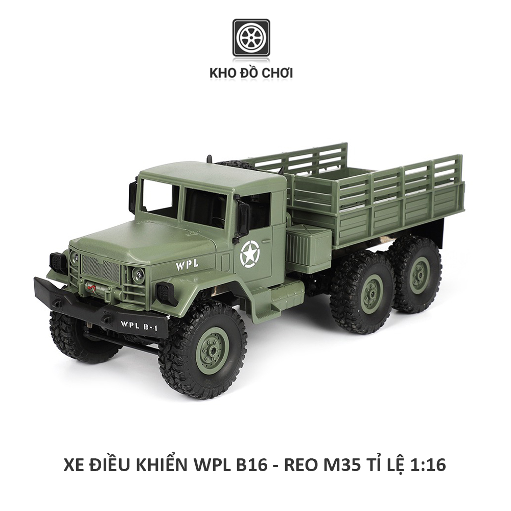 Ô tô điều khiển WPL B16 REO M35 6x6 1:16 - RTR [TẶNG BIỂN + STICKER]