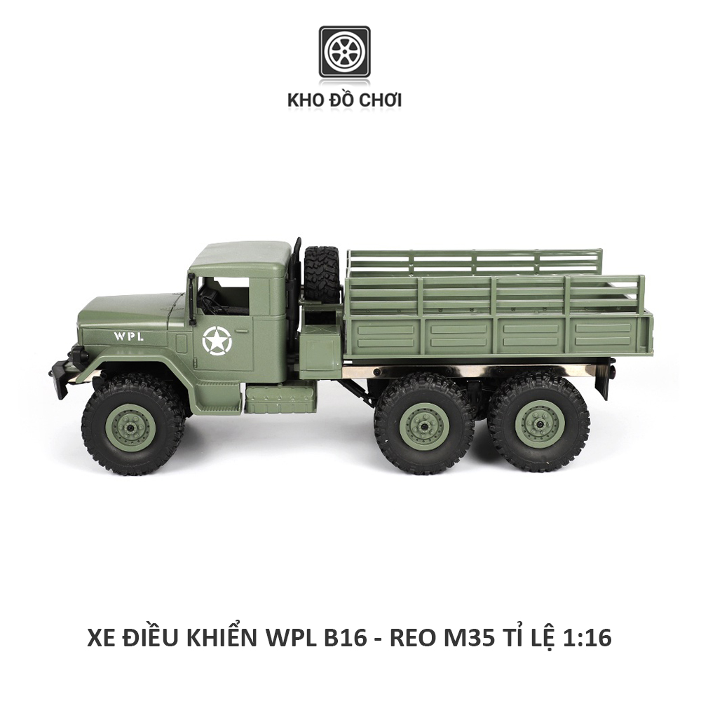 Ô tô điều khiển WPL B16 REO M35 6x6 1:16 - RTR [TẶNG BIỂN + STICKER]