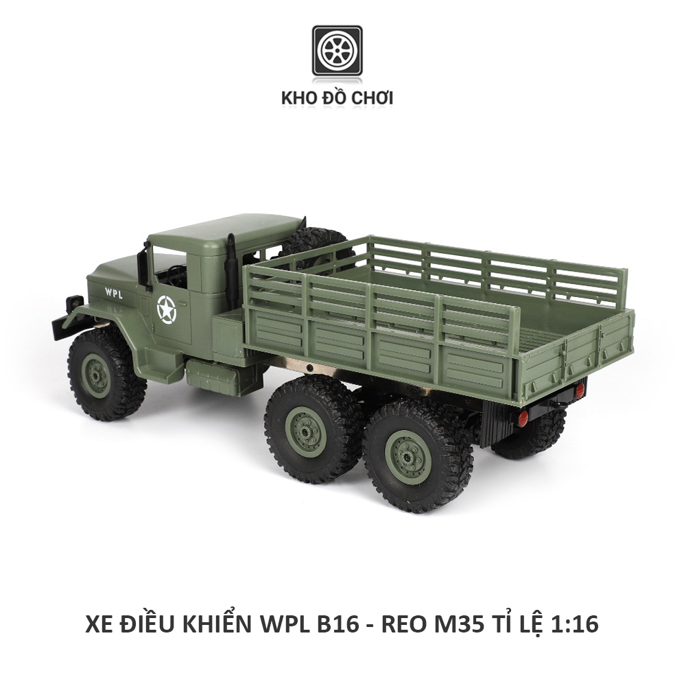 Ô tô điều khiển WPL B16 REO M35 6x6 1:16 - RTR [TẶNG BIỂN + STICKER]