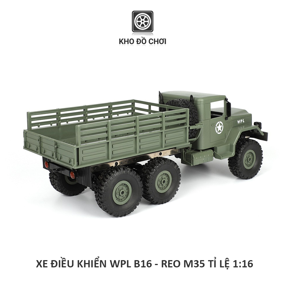Ô tô điều khiển WPL B16 REO M35 6x6 1:16 - RTR [TẶNG BIỂN + STICKER]