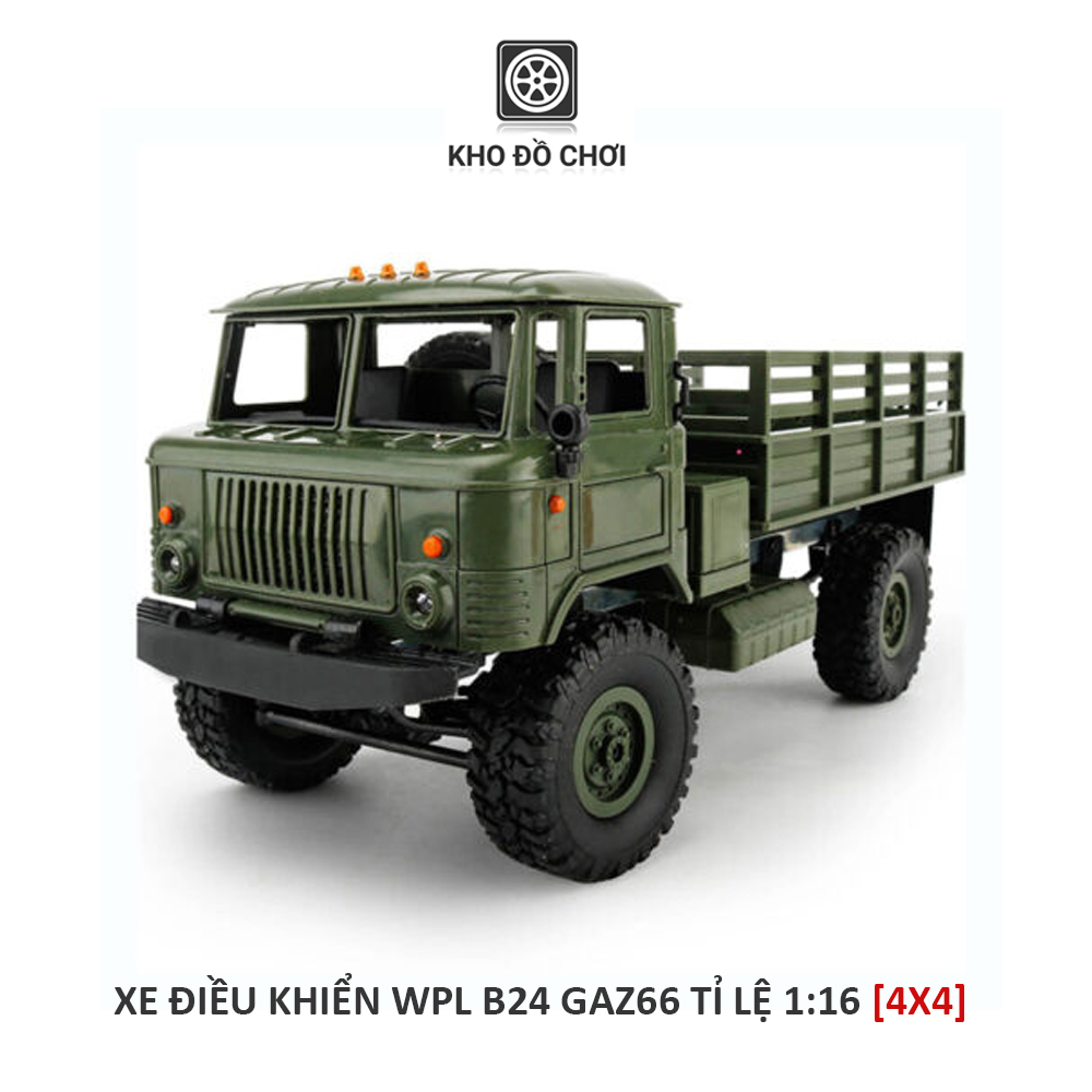 Ô tô điều khiển WPL B24 GAZ66 4x4 1:16 - RTR [TẶNG BIỂN + STICKER]