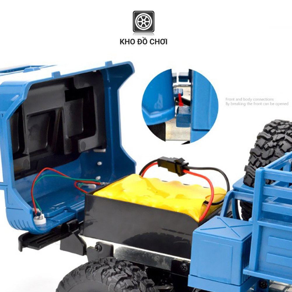 Ô tô điều khiển WPL B24 GAZ66 4x4 1:16 - RTR [TẶNG BIỂN + STICKER]