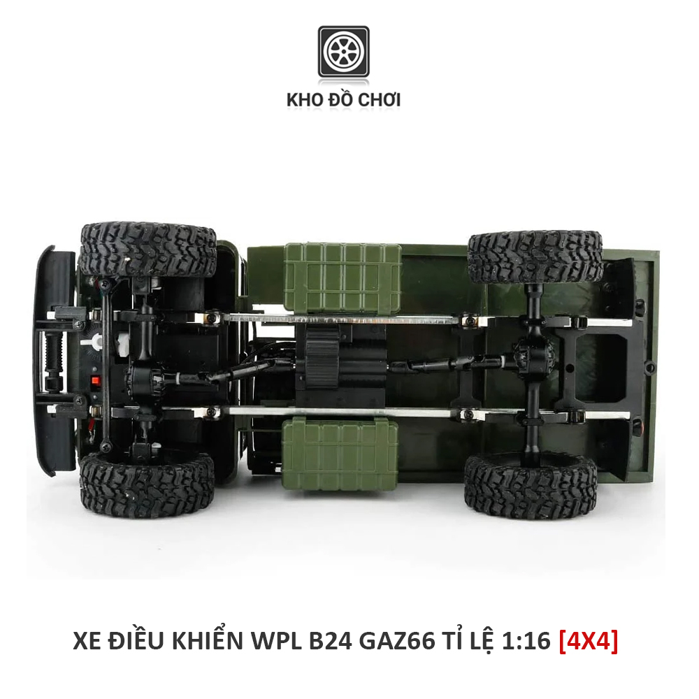 Ô tô điều khiển WPL B24 GAZ66 4x4 1:16 - RTR [TẶNG BIỂN + STICKER]