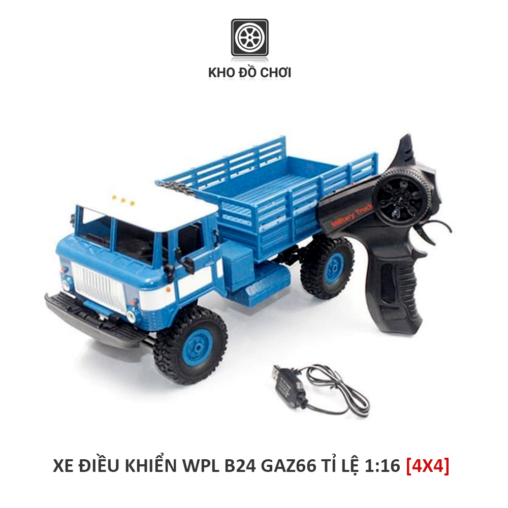 Ô tô điều khiển WPL B24 GAZ66 4x4 1:16 - RTR [TẶNG BIỂN + STICKER]