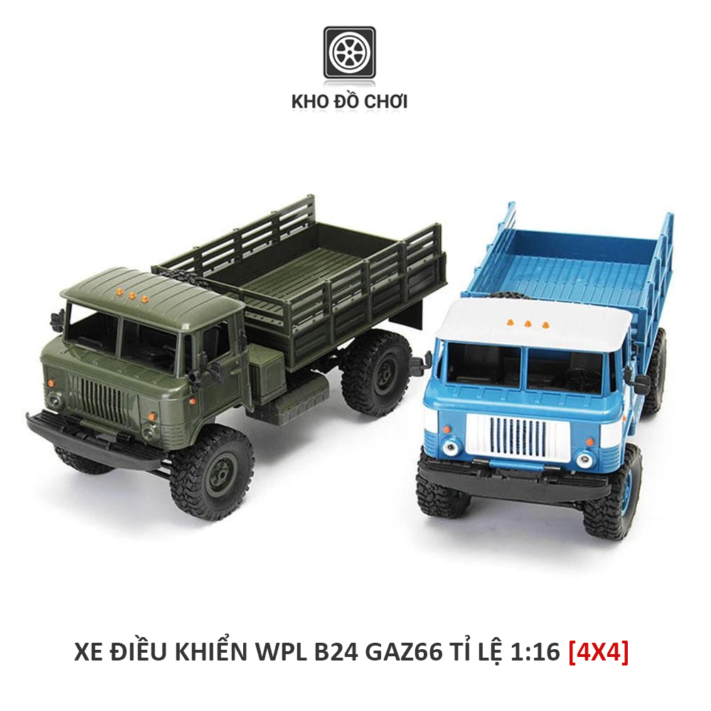 Ô tô điều khiển WPL B24 GAZ66 4x4 1:16 - RTR [TẶNG BIỂN + STICKER]