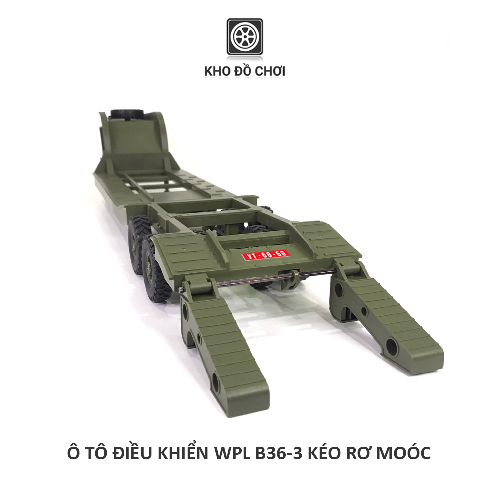 Ô tô điều khiển WPL B36-3 Ural Truck 6x6 kéo Semi Rơ moóc tỉ lệ 1:16 - RTR [TẶNG BIỂN + STICKER]