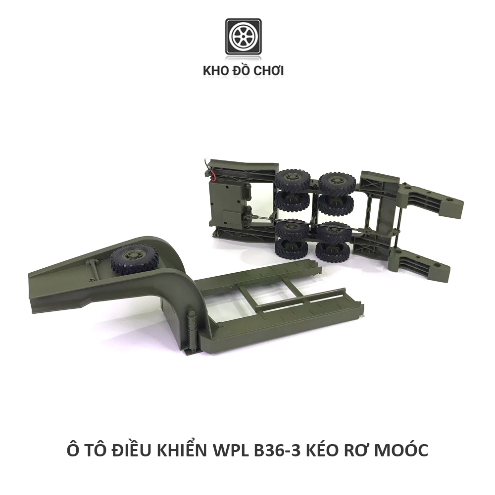 Ô tô điều khiển WPL B36-3 Ural Truck 6x6 kéo Semi Rơ moóc tỉ lệ 1:16 - RTR [TẶNG BIỂN + STICKER]