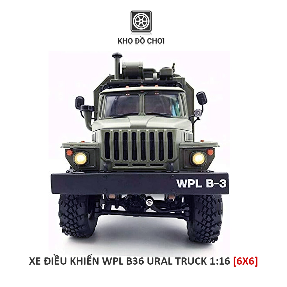 Ô tô điều khiển WPL B36 URAL 4320 6x6 1:16 - RTR [TẶNG BIỂN + STICKER]