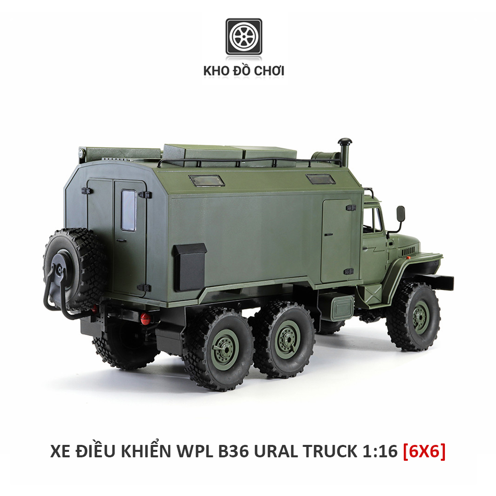 Ô tô điều khiển WPL B36 URAL 4320 6x6 1:16 - RTR [TẶNG BIỂN + STICKER]
