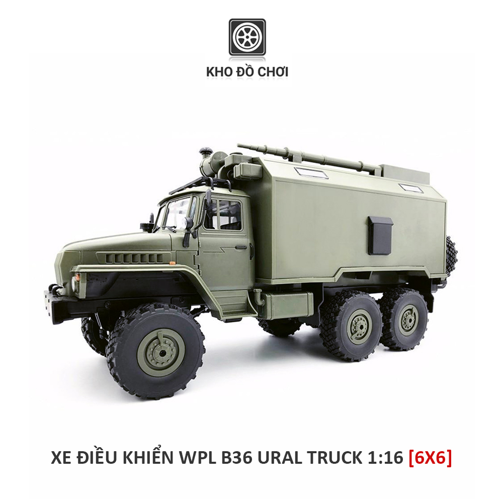 Ô tô điều khiển WPL B36 URAL 4320 6x6 1:16 - RTR [TẶNG BIỂN + STICKER]