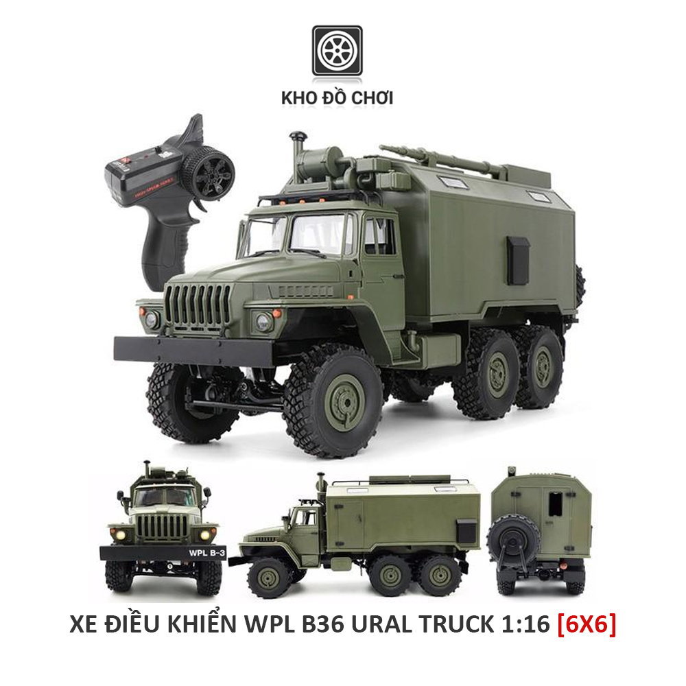Ô tô điều khiển WPL B36 URAL 4320 6x6 1:16 - RTR [TẶNG BIỂN + STICKER]