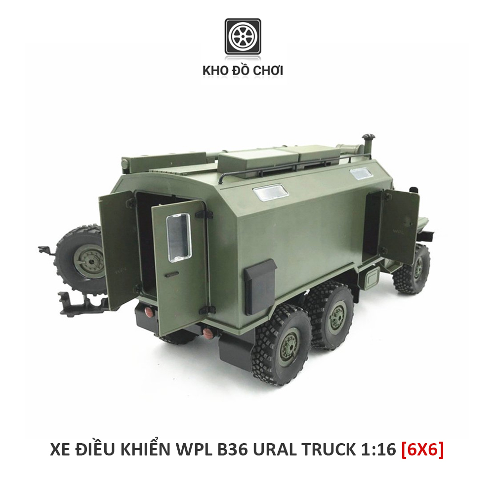 Ô tô điều khiển WPL B36 URAL 4320 6x6 1:16 - RTR [TẶNG BIỂN + STICKER]