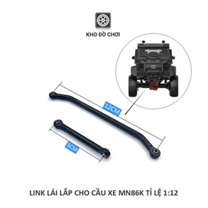 Bộ link lái nhựa lắp cầu trước xe MN86K tỉ lệ 1:12