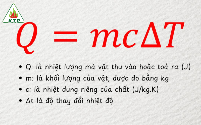 Công thức tính nhiệt lượng trong lò hơi