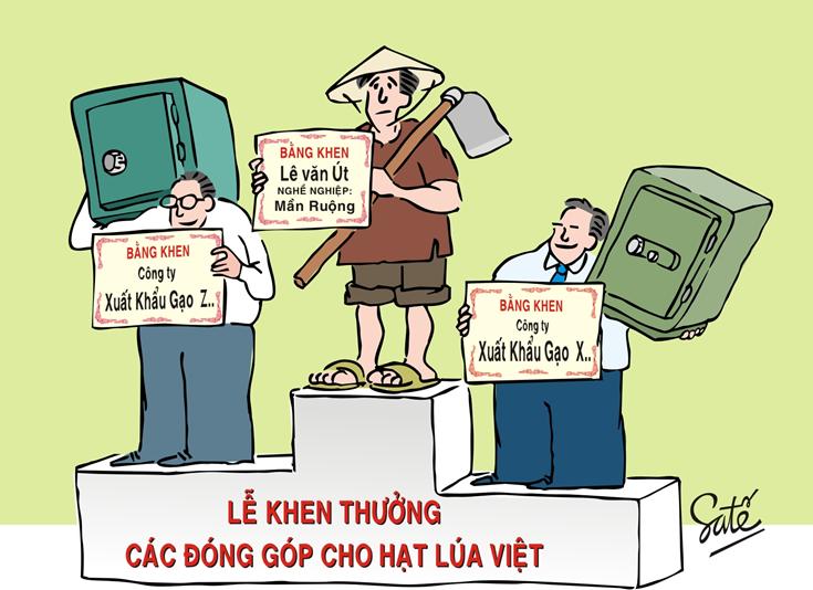 Tranh biếm họa về giải thưởng gạo