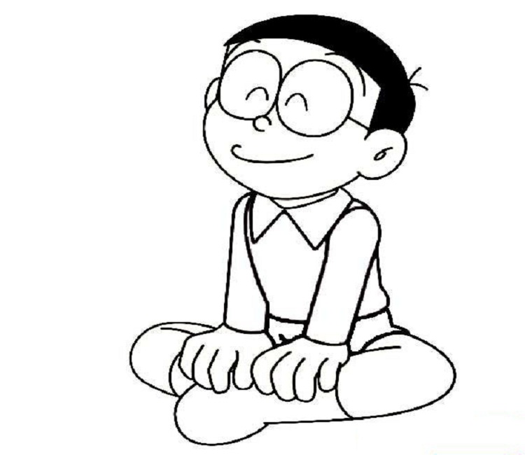 Tranh tô màu hoạt hình Nobita