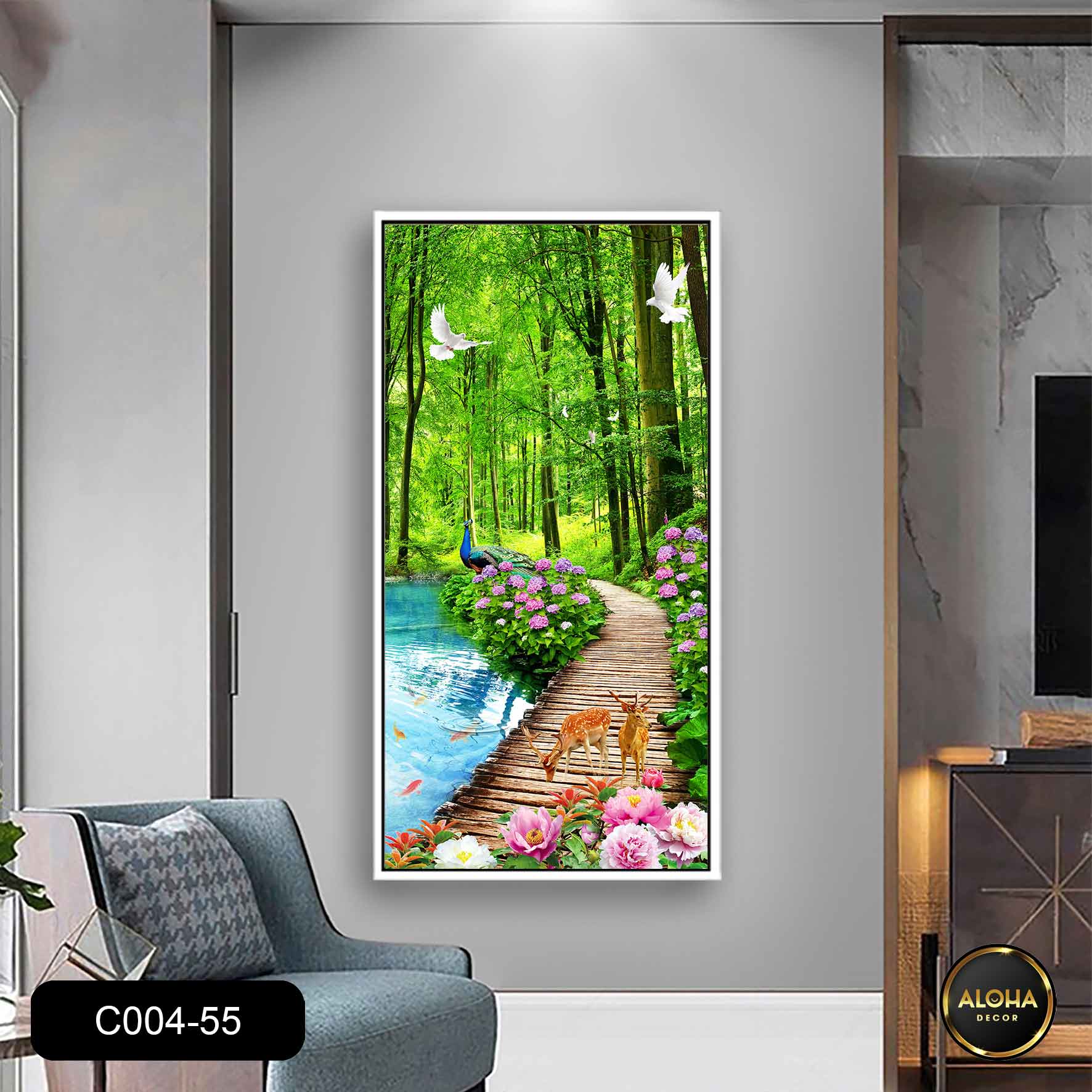 Tranh phong cảnh chất lượng Sài Gòn - Tận hưởng không gian yên bình tại Tranh 3D Duy Phát tranh phong canh con duong vao rung xanh 521 3 - Tranh phong cảnh chất lượng Sài Gòn - Tận hưởng không gian yên bình tại Tranh 3D Duy Phát