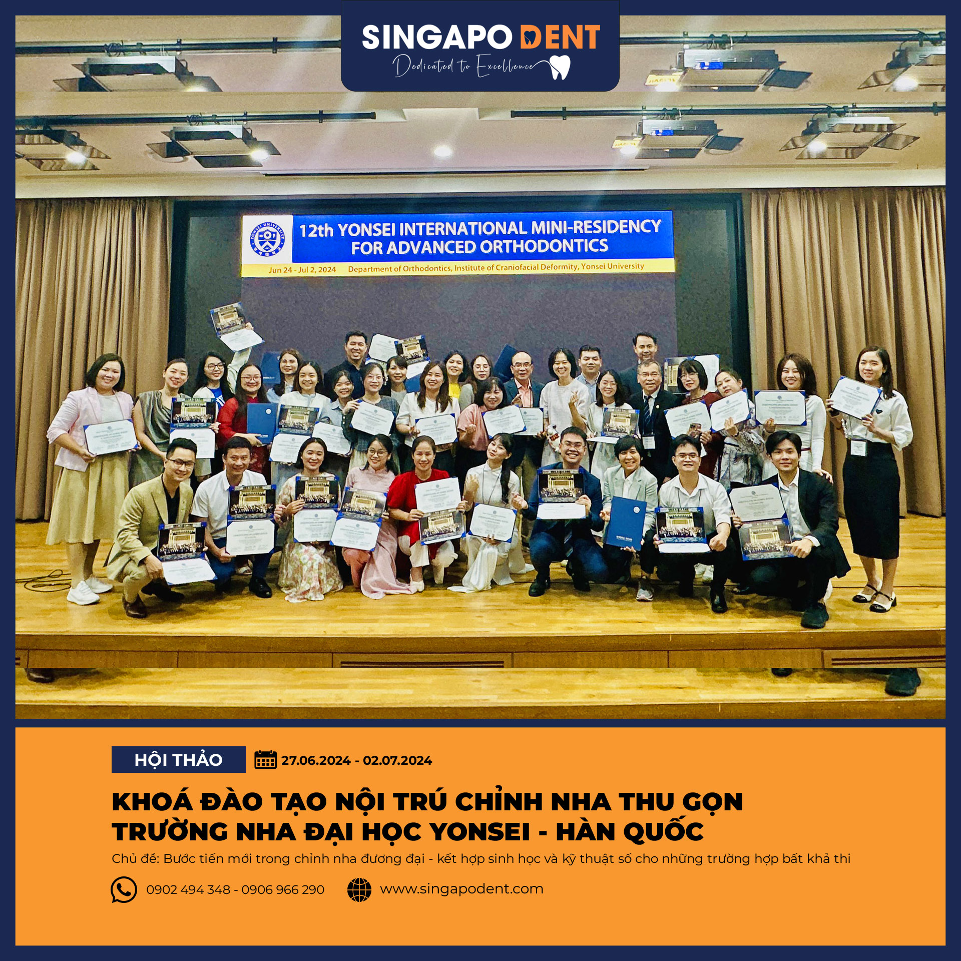 SINGAPODENT ĐỒNG HÀNH CÙNG QUÝ BÁC SĨ THAM DỰ KHÓA ĐÀO TẠO NỘI TRÚ TẠI ĐH YONSEI - HÀN QUỐC