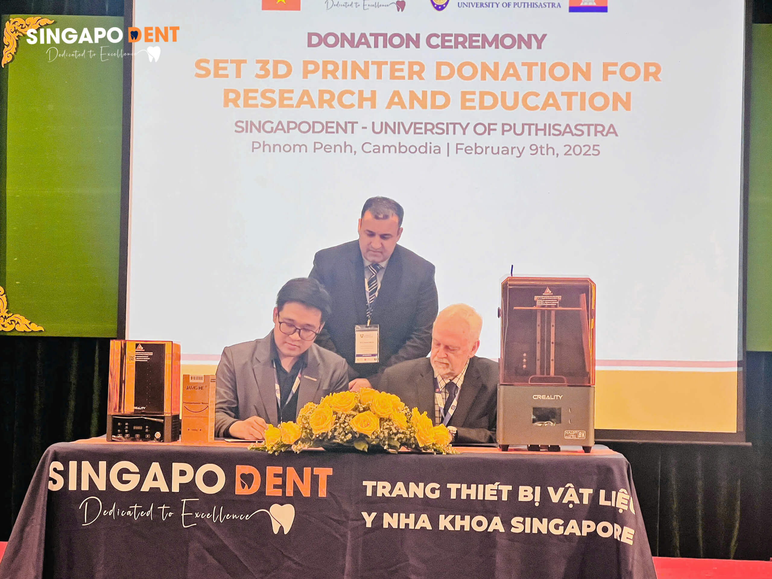SINGAPODENT TRAO TẶNG BỘ MÁY IN 3D CHO ĐẠI HỌC PUTHISASTRA, CAMBODIA
