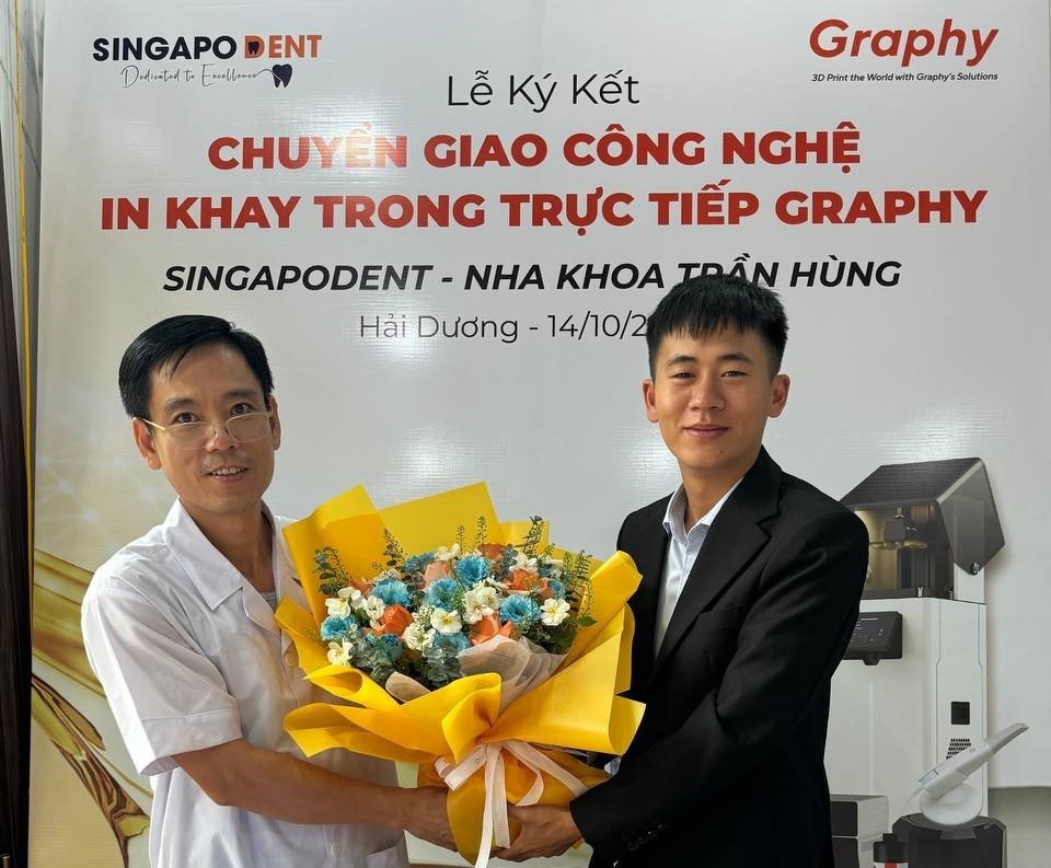 Singapodent ký kết chuyển giao công nghệ in 3D tại phòng khám Nha khoa Trần Hùng (Hải Dương)