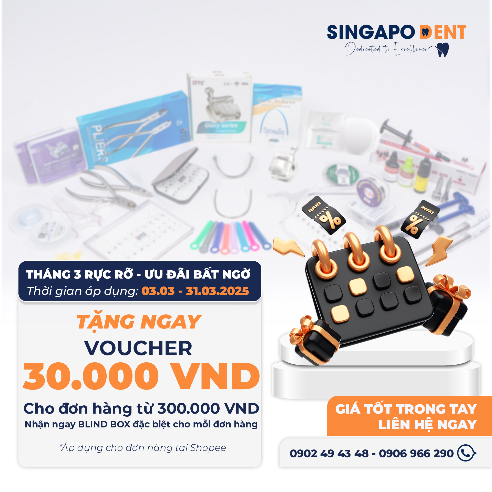 🔥 THÁNG 3 RỰC RỠ - ƯU ĐÃI BẤT NGỜ CÙNG SINGAPODENT 🔥