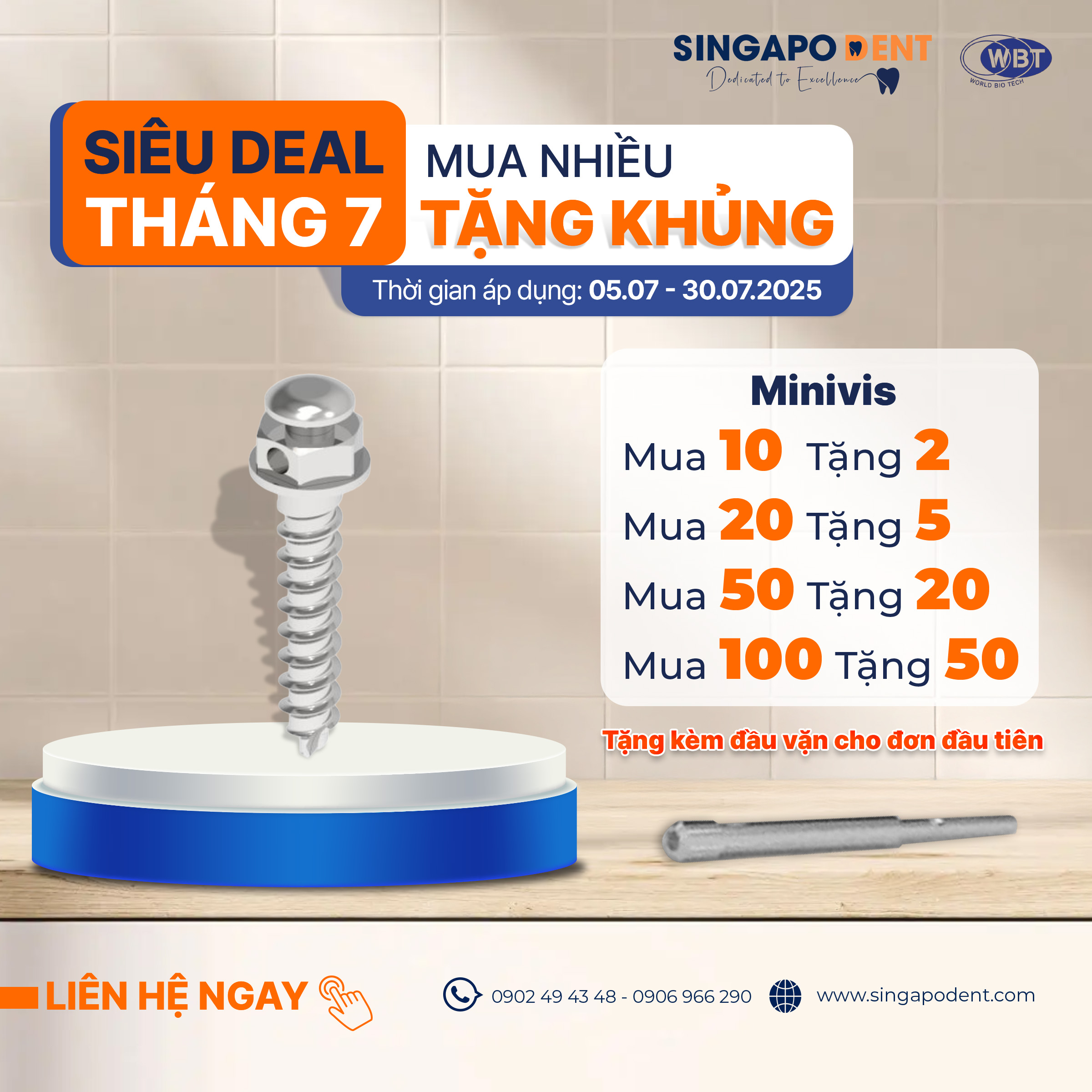 Ưu Đãi Tháng 7 Tại SingapoDent – Bùng Nổ Khuyến Mãi Vật Liệu Chỉnh Nha Cực Lớn
