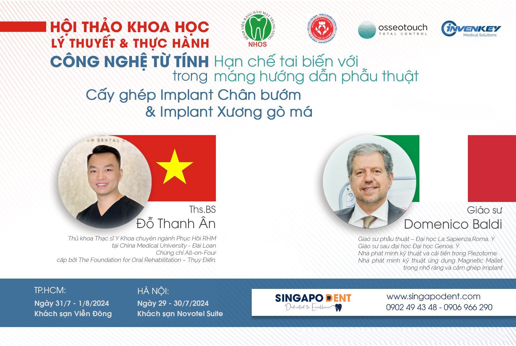 HỘI THẢO KHOA HỌC: ỨNG DỤNG CÔNG NGHỆ TỪ TÍNH TRONG HẠN CHẾ TAI BIẾN VỚI MÁNG HƯỚNG DẪN PHẪU THUẬT - CẤY GHÉP IMPLANT CHÂN BƯỚM, IMPLANT XƯƠNG GÒ MÁ