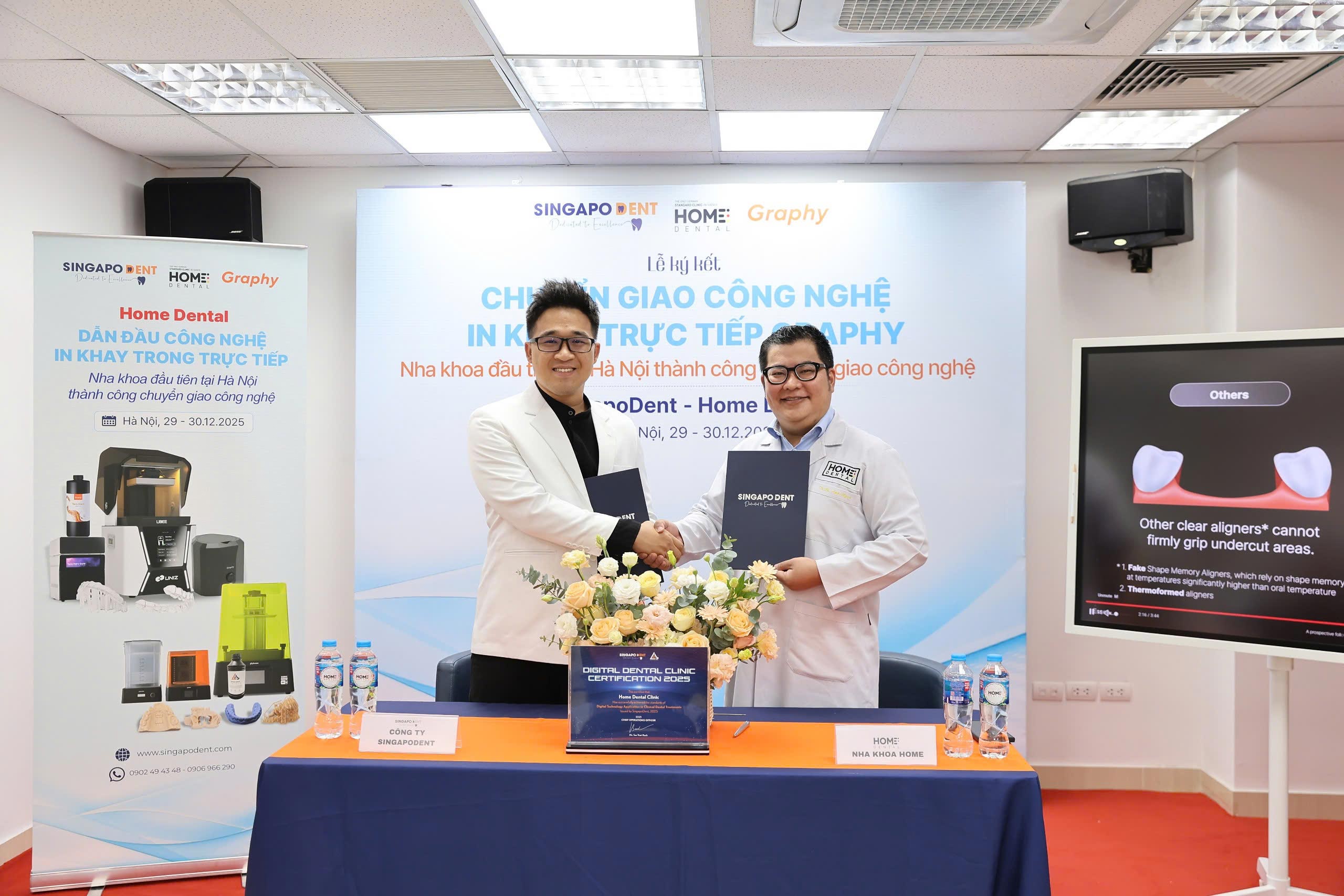 HOME DENTAL TRỞ THÀNH NHA KHOA ĐẦU TIÊN TẠI HÀ NỘI THÀNH CÔNG CHUYỂN GIAO CÔNG NGHỆ GRAPHY TỪ SINGAPODENT