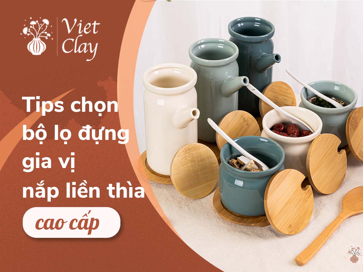 BỘ LỌ ĐỰNG GIA VỊ CAO CẤP NẮP LIỀN THÌA {ĐẸP 2022}