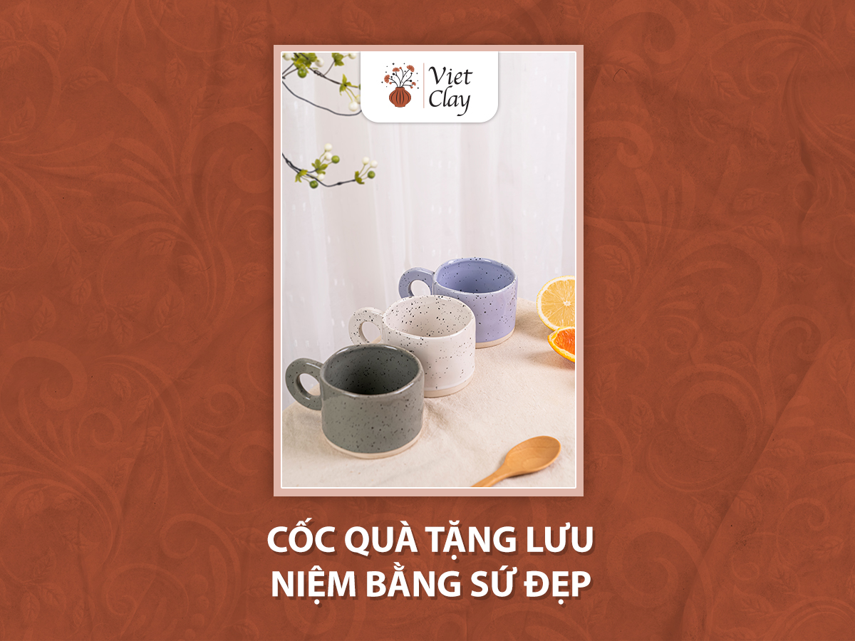 CỐC QUÀ TẶNG LƯU NIỆM BẰNG SỨ ĐẸP (MẪU MỚI 2022)