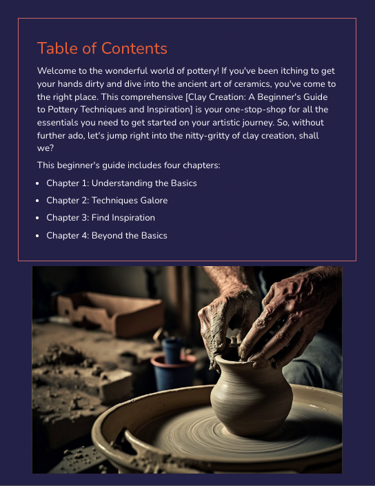Mục lục Clay Creation