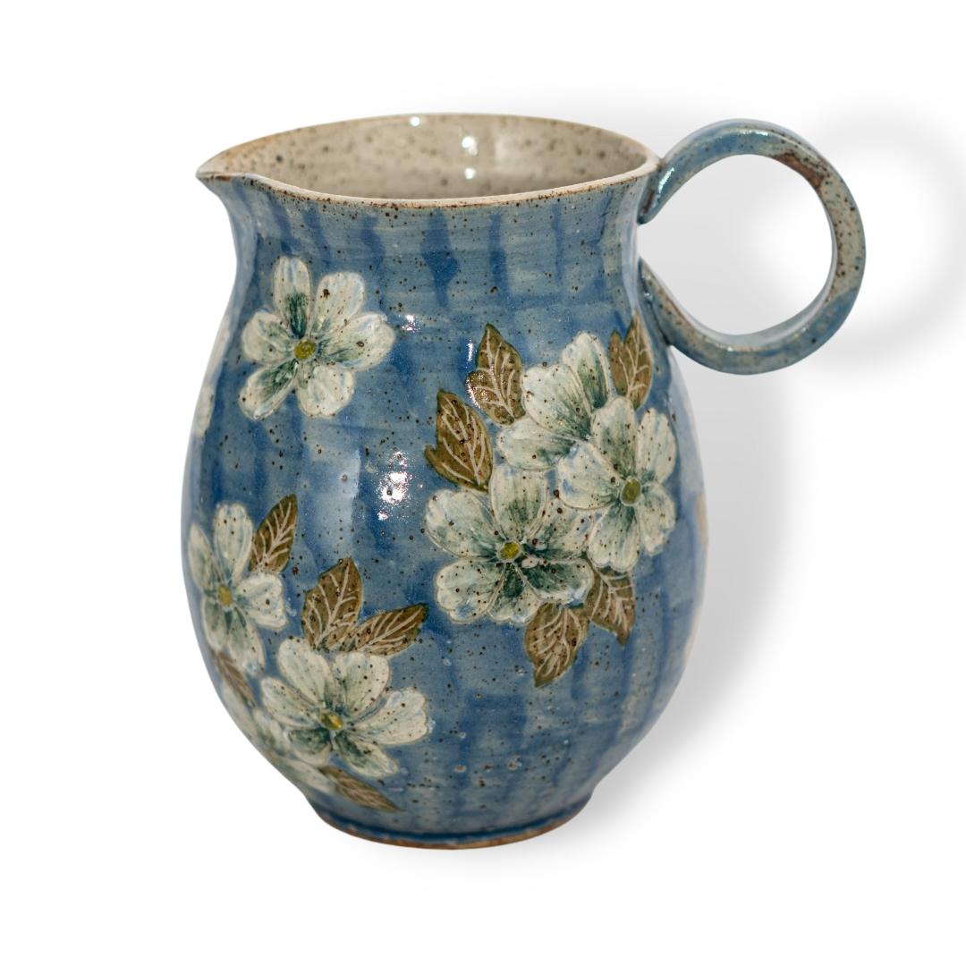 Bình Hoa Trắng Men Lam