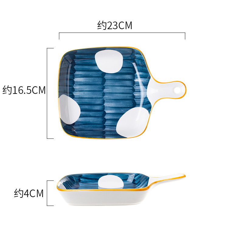 Bộ Đĩa, Bát, Khay Nướng Sứ Có Tay Cầm