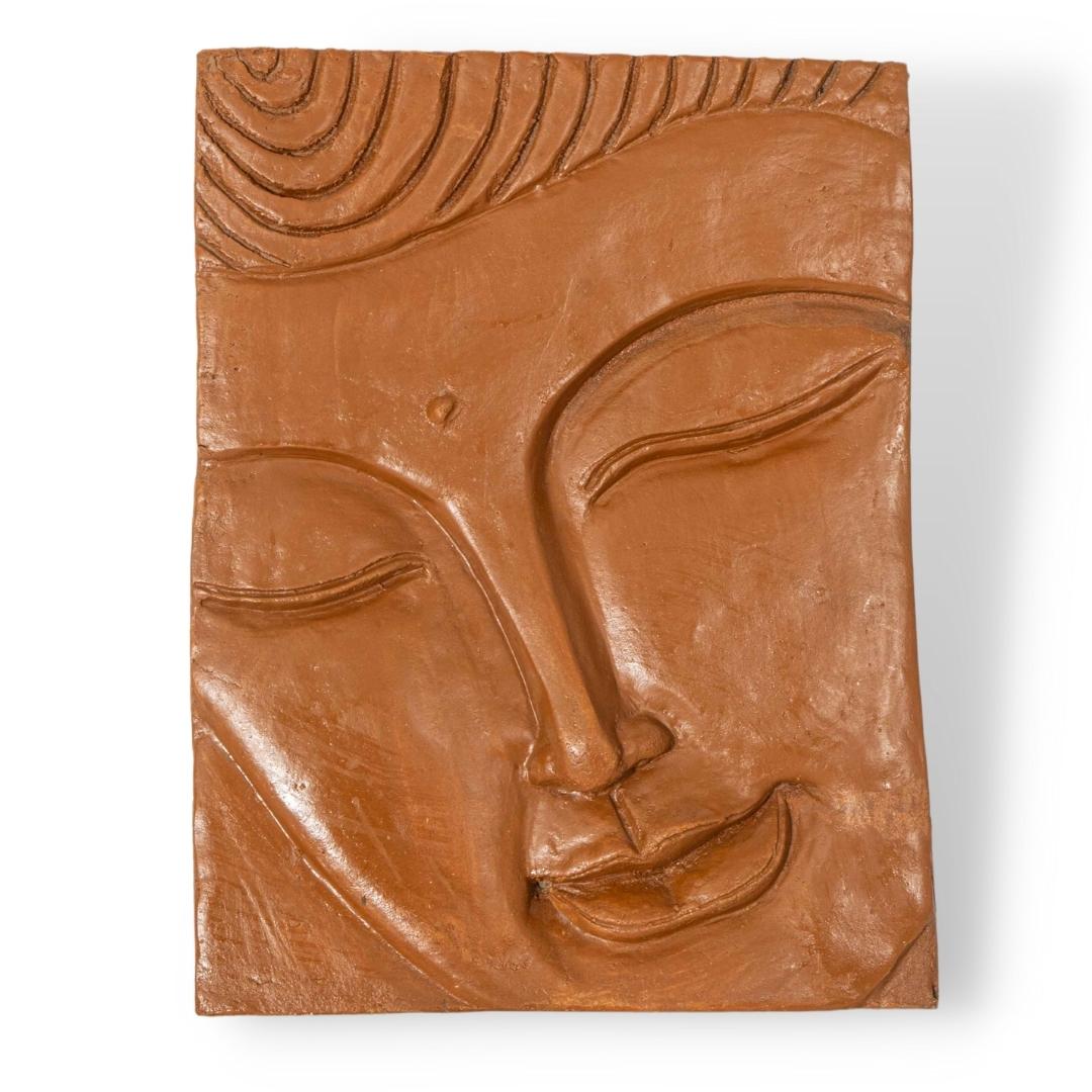 Phù Điêu Phật Tổ Như Lai Phong Thủy Trang Trí | Trang Trí Để Bàn | Gốm Đất Nung