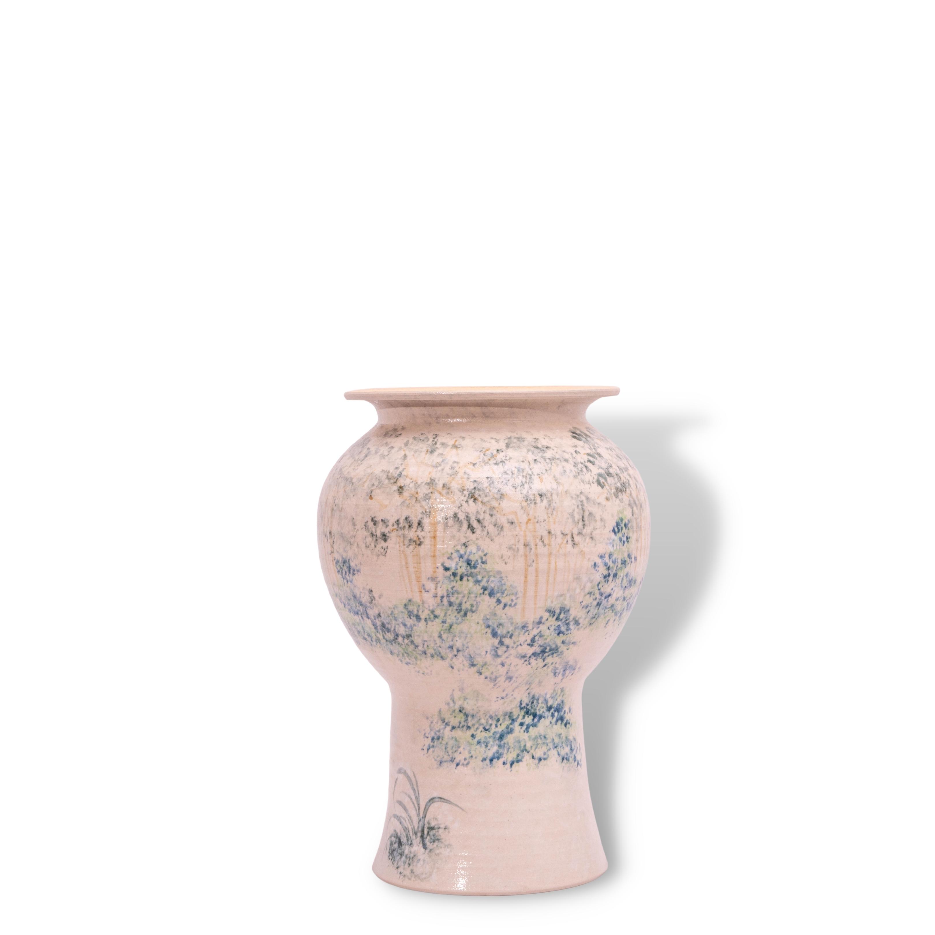 Bình Hoa Người Tuyết Và Hươu Bụng Tròn