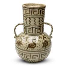 Bình Hoa Thổ Cẩm Chim Hạc