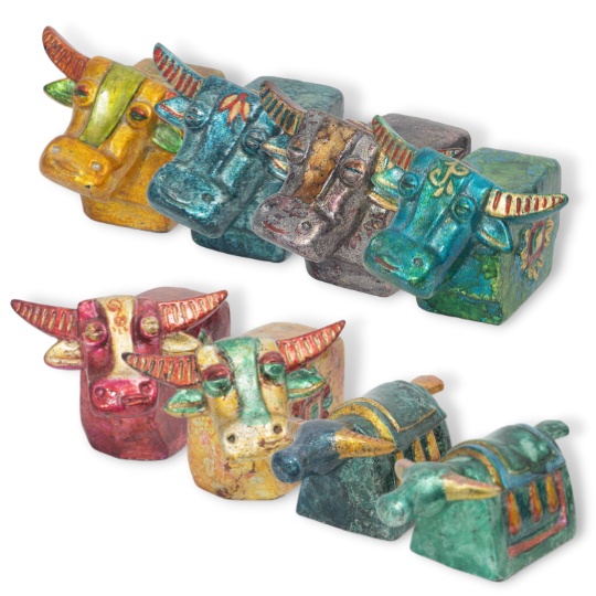 Tượng Trâu Gốm Sứ Sơn Mài Trang Trí Bàn Làm Việc | Decor Phòng Khách | Phong Thủy | Thủy Sinh Tiểu Cảnh (Mini Cute)