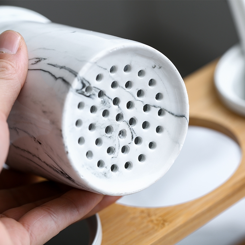 Bộ Ống Đựng Đũa Cẩm Thạch