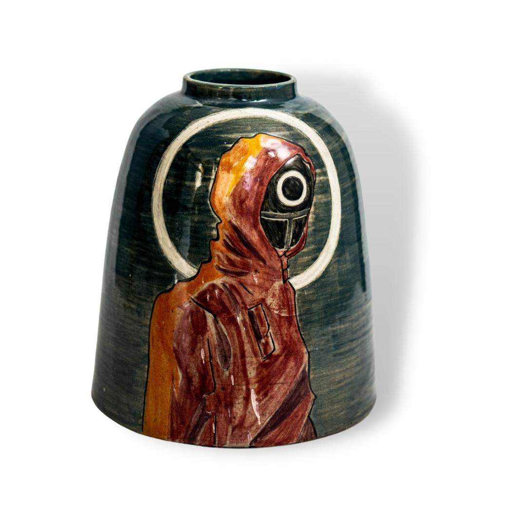 Bình Hoa Trò Chơi Con Mực Hình Tròn