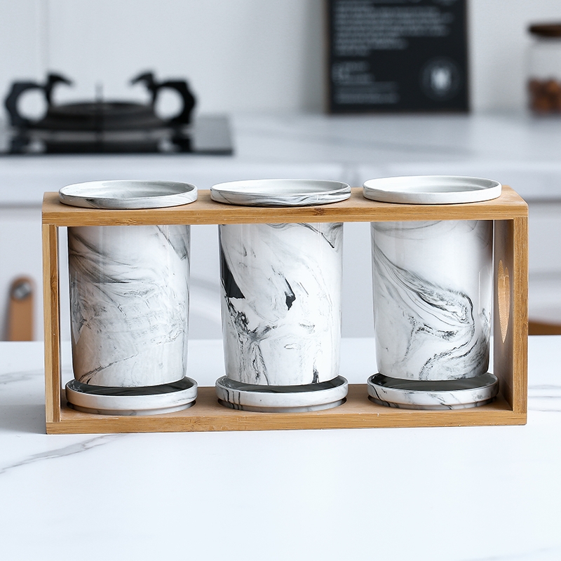 Bộ Ống Đựng Đũa Cẩm Thạch