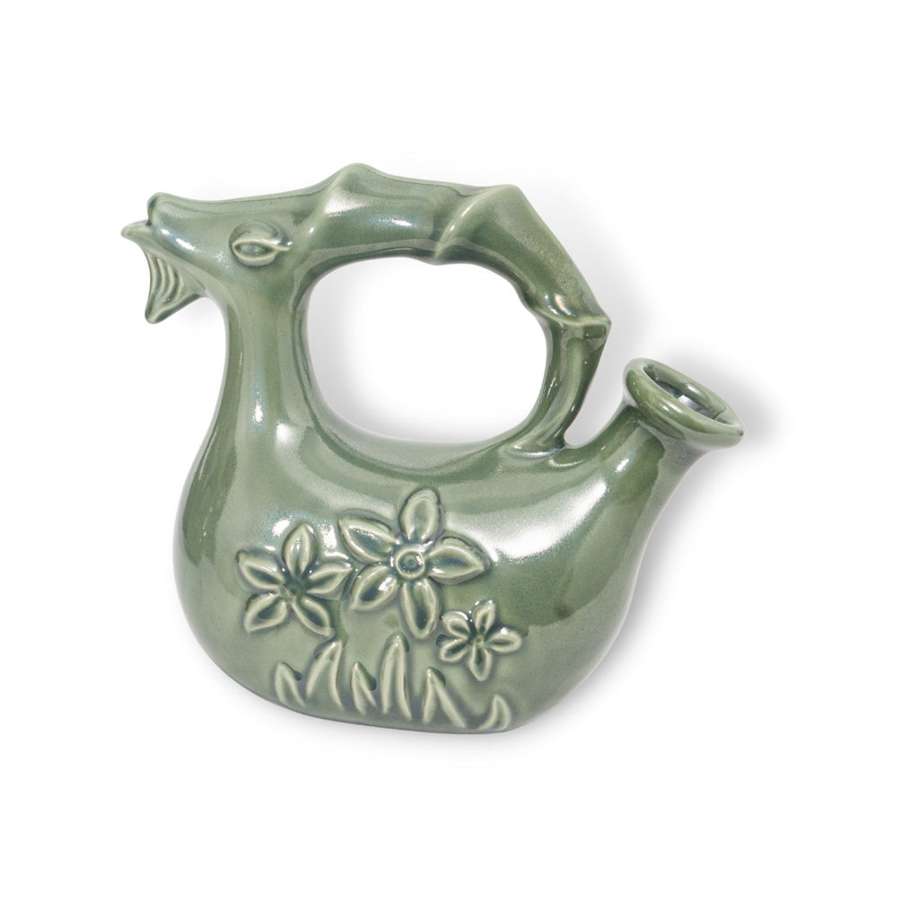 Bình Rót Rượu Vang Hình Tượng Con Dê | Đựng Nước Hoa Quả | Trang Trí Bàn Làm Việc | Decor Phòng Khách (Gốm Sứ 2L)