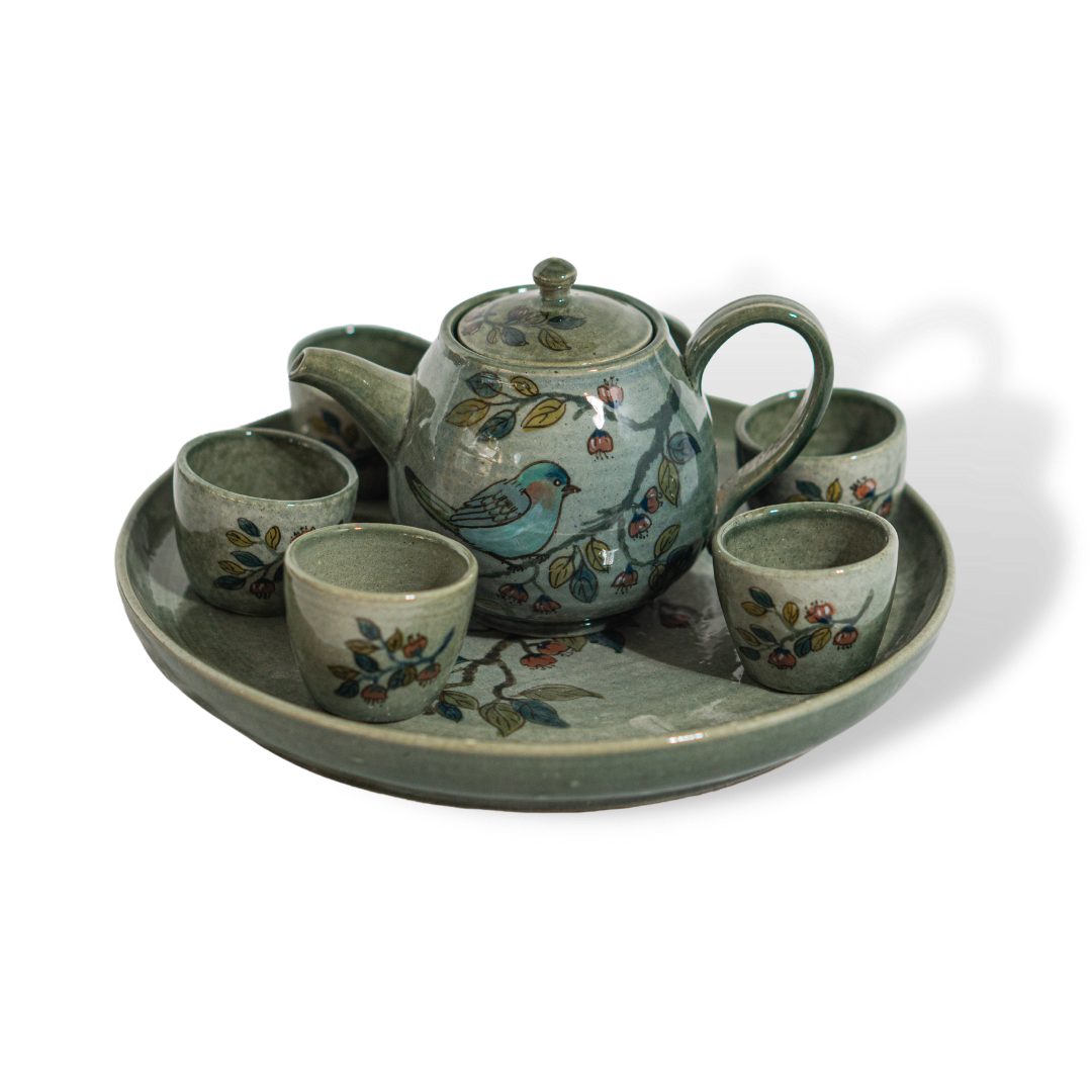 Bộ Ấm Chén Chim Sẻ Đậu Cành