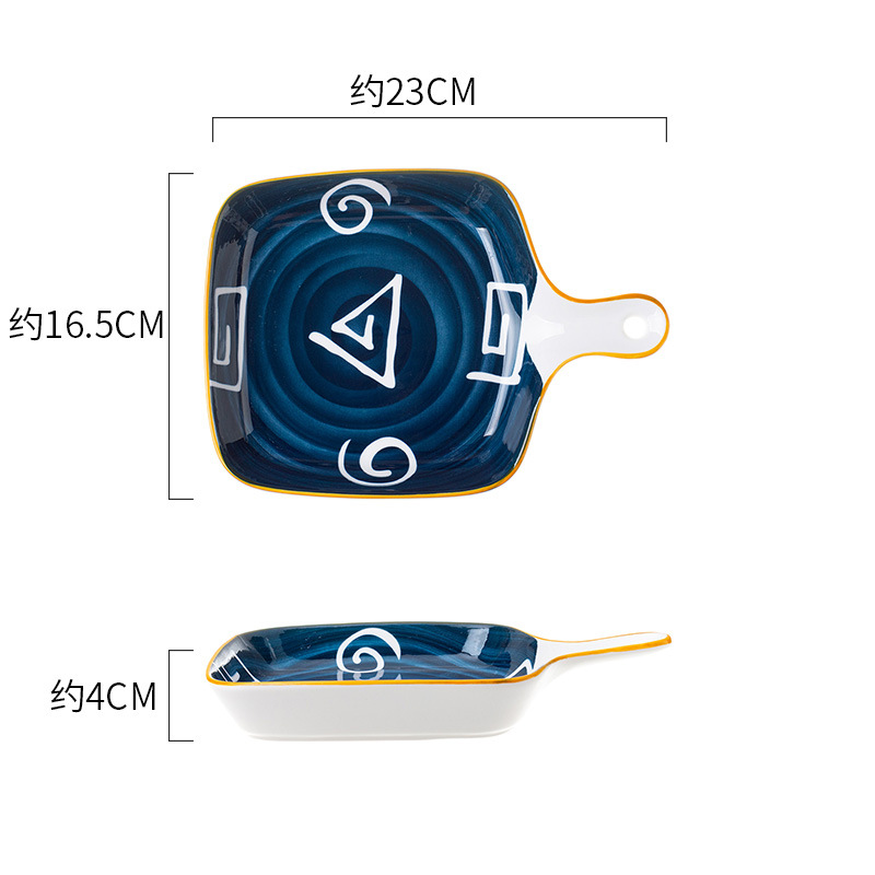 Bộ Đĩa, Bát, Khay Nướng Sứ Có Tay Cầm