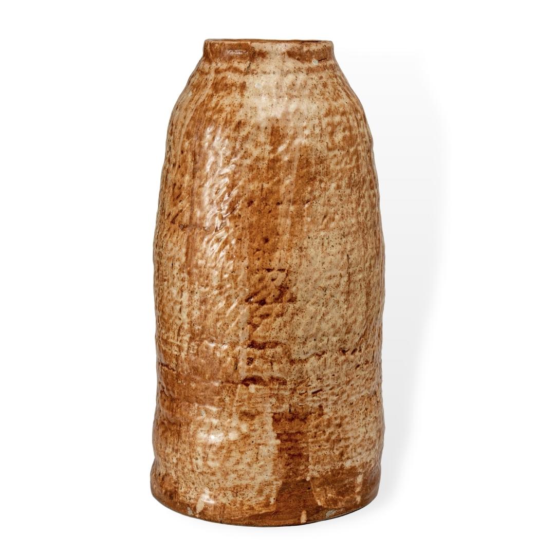 Bình Hoa Dáng Chuông - Gốm Be Chạch Mật Ong </br> (C:43cm; M:11cm)