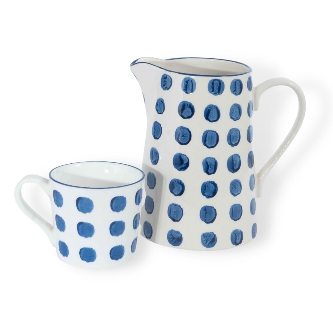 Bình & Ly Gốm Chấm Bi