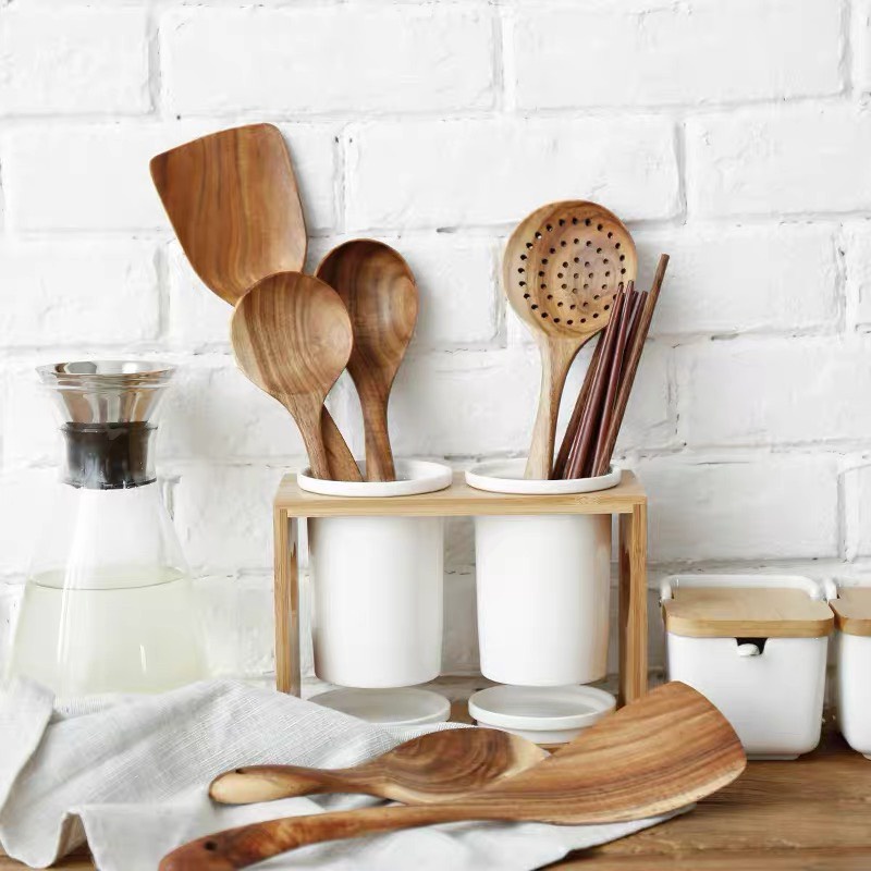 Bộ Ống Đựng Đũa Màu Trắng